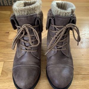 Mocha Brown Combat Boots Women’s 7.5